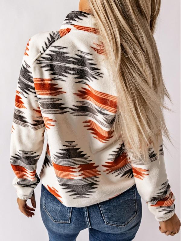 Viral Aztec Print Sherpa Jacket