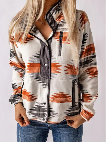 Viral Aztec Print Sherpa Jacket