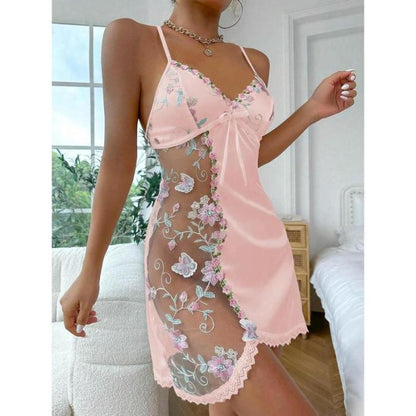 Viral Floral Mesh Sleep Dress